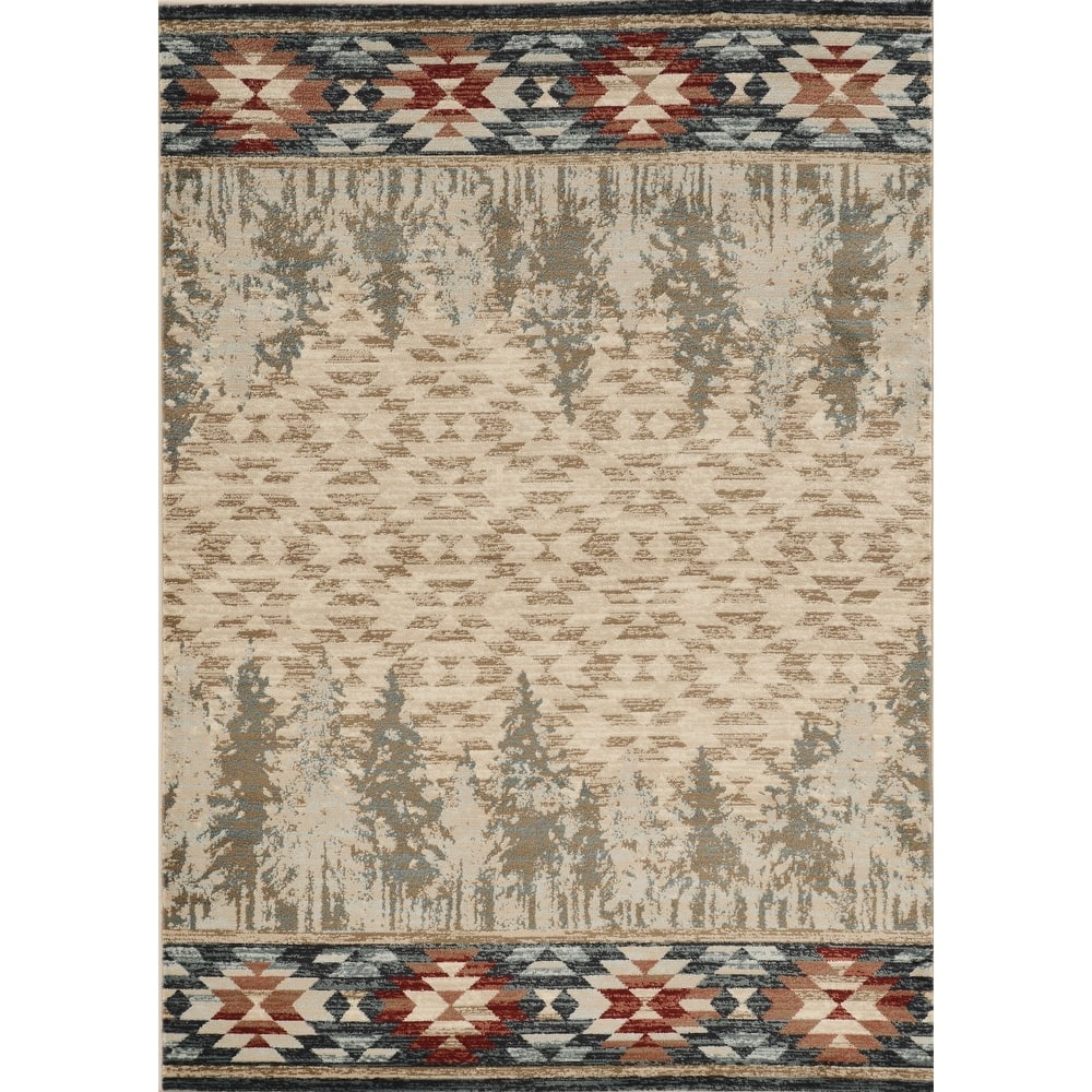 Porch & Den Pines Ivory Bear Rug