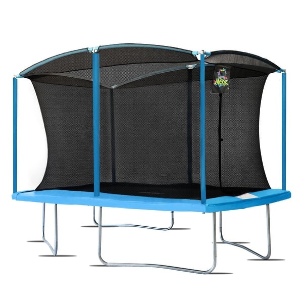 slide 2 of 5, Machrus Moxie 8 x 12 FT Rectangular Outdoor Trampoline Set with Premium Safety Enclosure Gymnastics Rectangular Trampoline