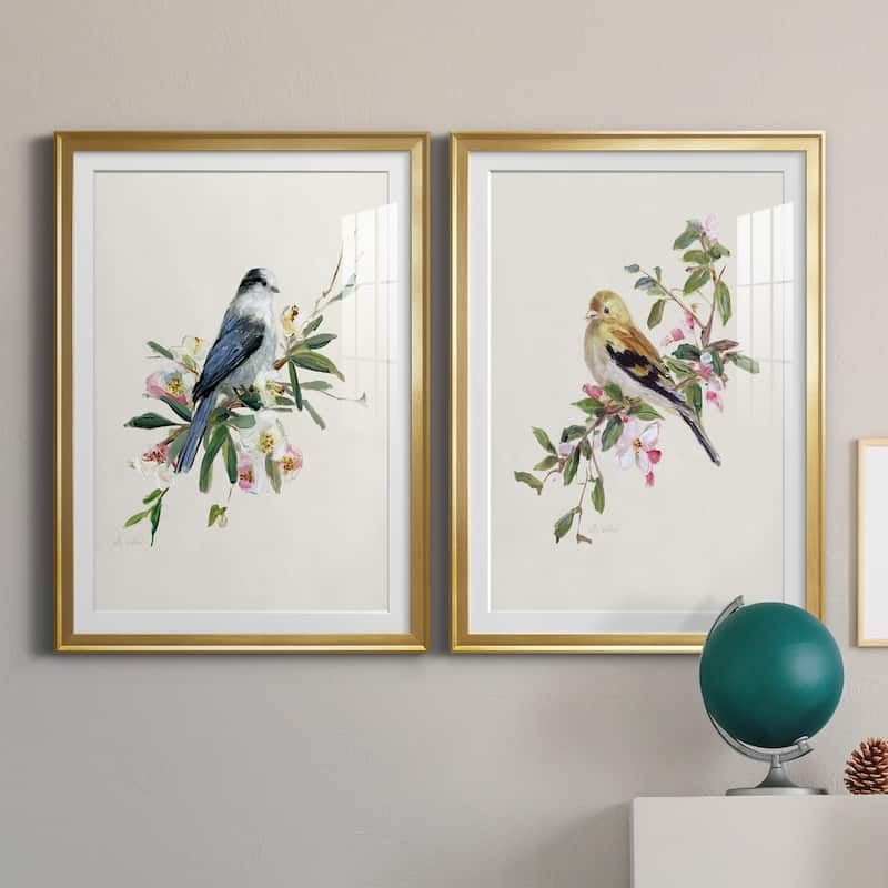 Spring Song Gray Jay Premium Framed Print - Ready to Hang