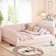 preview thumbnail 6 of 124, Bonwell Upholstered Teddy Fleece Montessori Floor Bed with Half-Enclosed & Curved Guardrails for Kids by GDFStudio