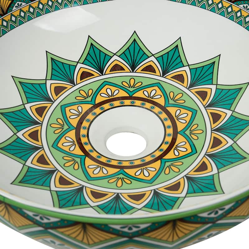 16" Round Artistic Ceramic Vessel Sink