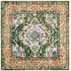 preview thumbnail 92 of 164, SAFAVIEH Monaco Lillie Boho Medallion Distressed Area Rug 4' Square - Forest Green/Light Blue