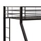 preview thumbnail 4 of 4, Metal Twin XL over Queen Bunk Bed with Built-in Ladder,Kids Bed Design