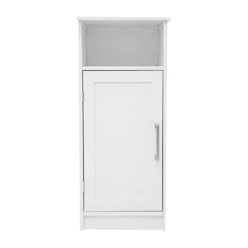 Floor Cabinet Storage Organizer with Magnetic Closure Door and Shelves