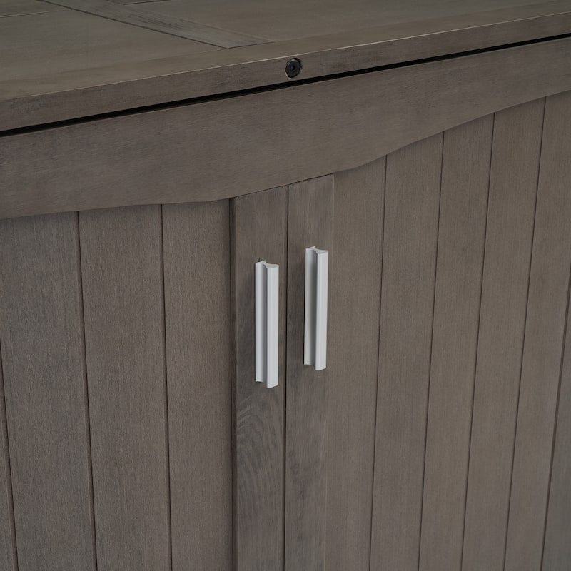 Grey Antique Queen Murphy Bed with Charging Station