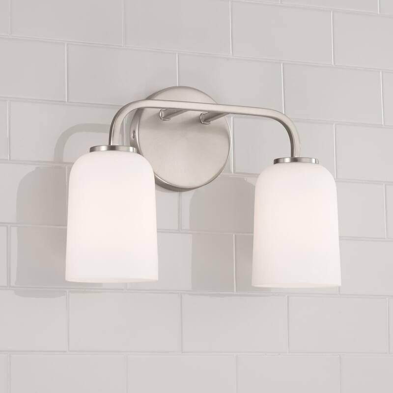 Lawson 2-light Bath/ Vanity Fixture w/ Soft White Glass