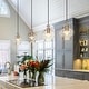 preview thumbnail 5 of 16, Coria Modern Glam Mini Pendant Light 1-Light Chic Dimmable Kitchen Island Lamp Fluted Glass Dining Room - D 6.7" x H 9.5"