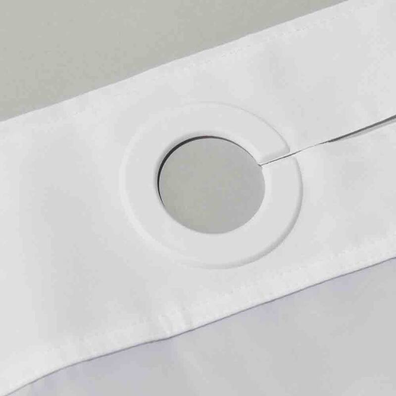 Hookless Full Length PEVA Shower Curtain with Flex-On Rings