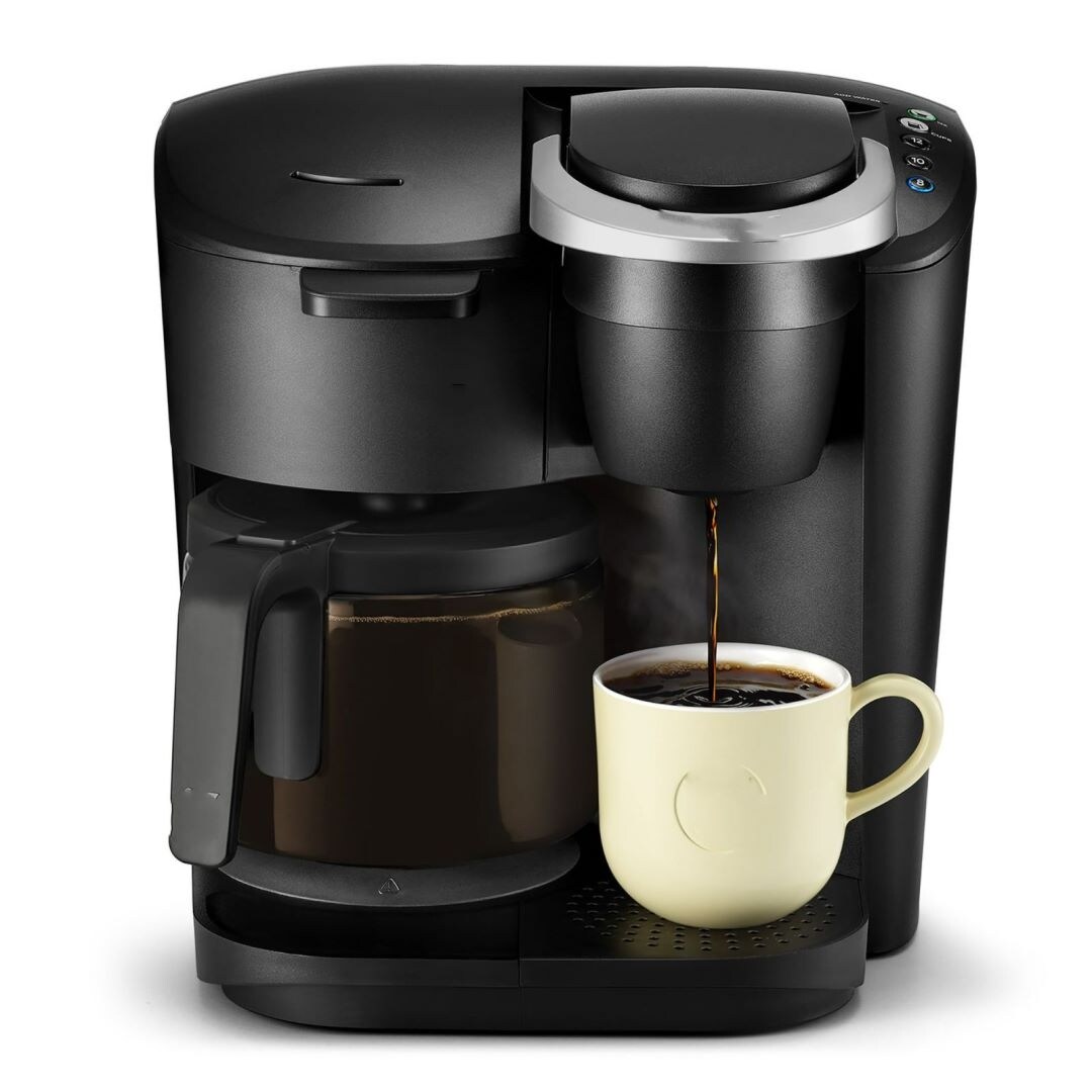 Mr. Coffee - Space-Saving Combo 10-Cup Coffee Maker and Pod Single Serve  Brew