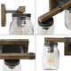 preview thumbnail 8 of 7, Carbon Loft Modern Farmhouse 3-Light Wall Sconce Mason Jar Glass Lighting for Kitchen - W21"xH9"xE6"