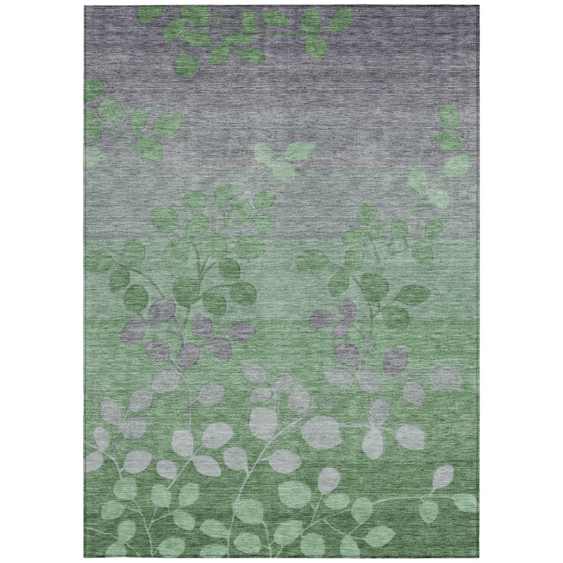 HomeRoots Floral Transitional Rectangle Outdoor Rug
