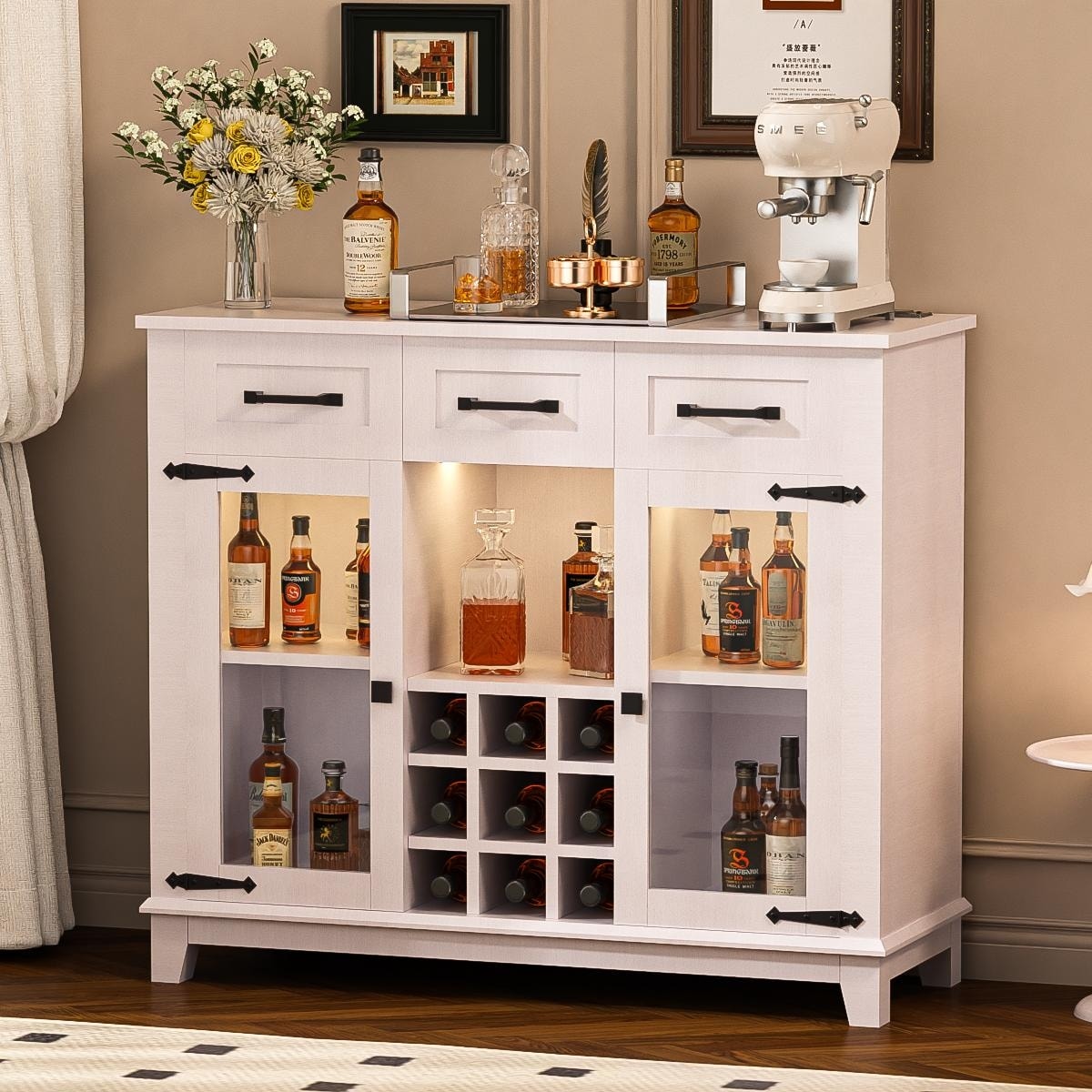 White wine rack shelf on sale