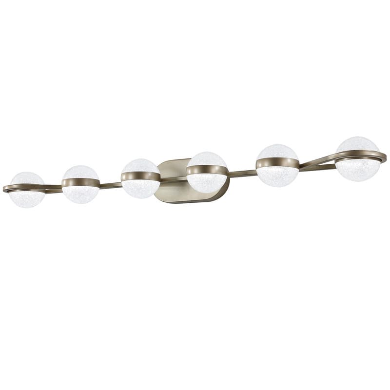 Sleek LED Bathroom Vanity Light – Modern Crystal Sand Acrylic Shade Fixture for Mirror Illumination‌