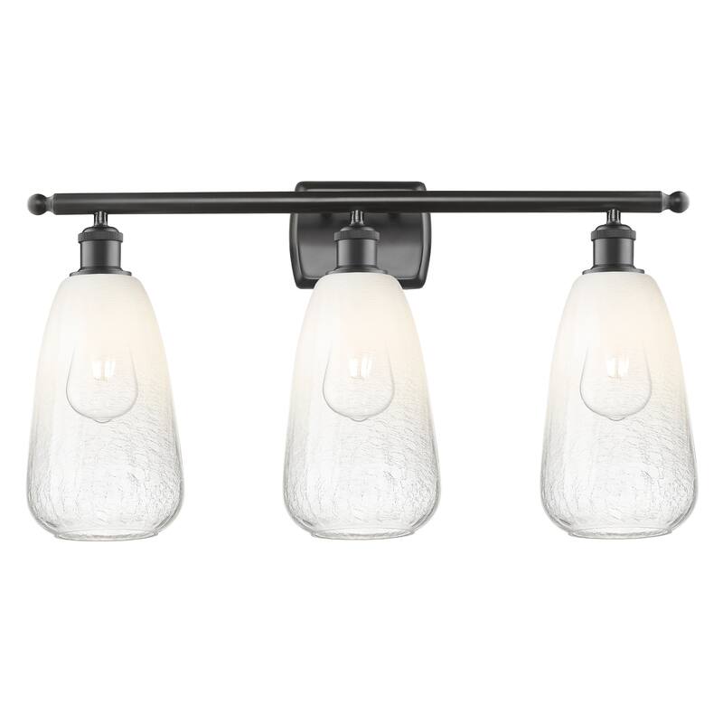 Innovations Lighting Endless Possibilities Ballston - Brookhaven Almond - 3 Light 26" Bath Vanity Light - Oil Rubbed Bronze/Opal