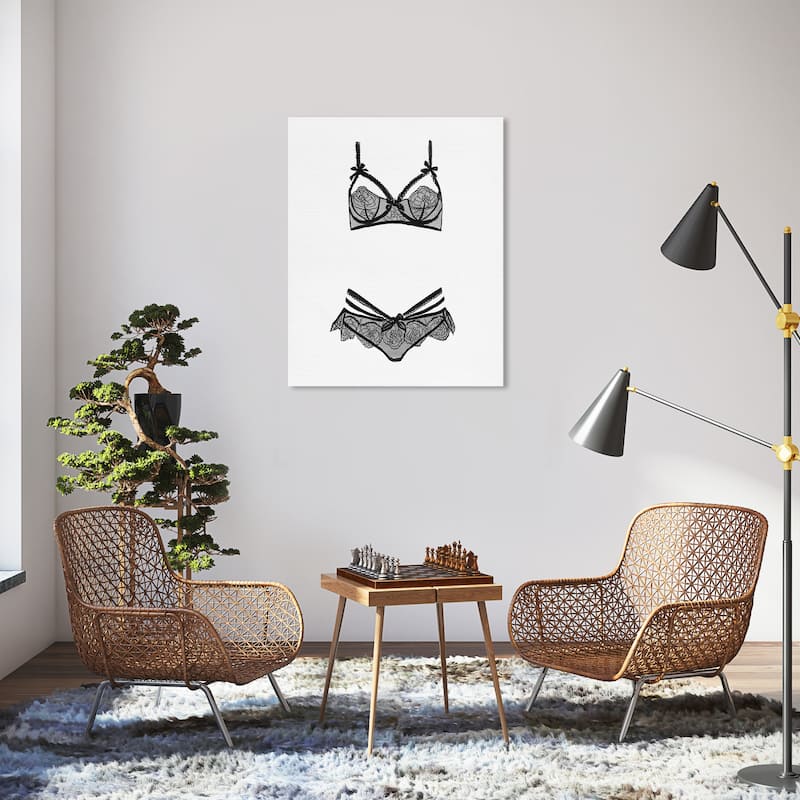 Wynwood Studio Fashion and Glam Provoke Me II Black and Glam Wall Art Canvas Print - 36 x 30