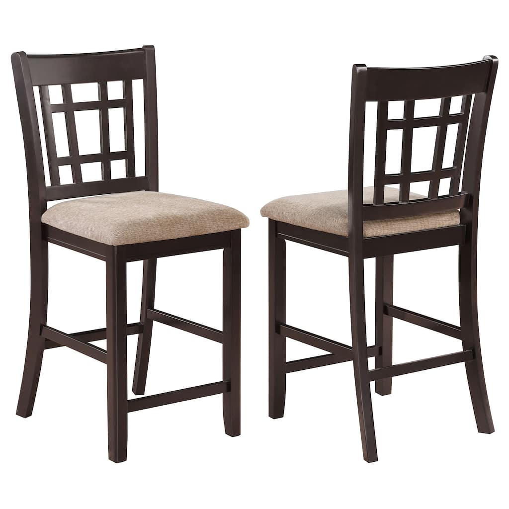 Lavon Wood Lattice Back Counter Height Stools (Set of 2) - 18.50'' x 20.25'' x 41.25''