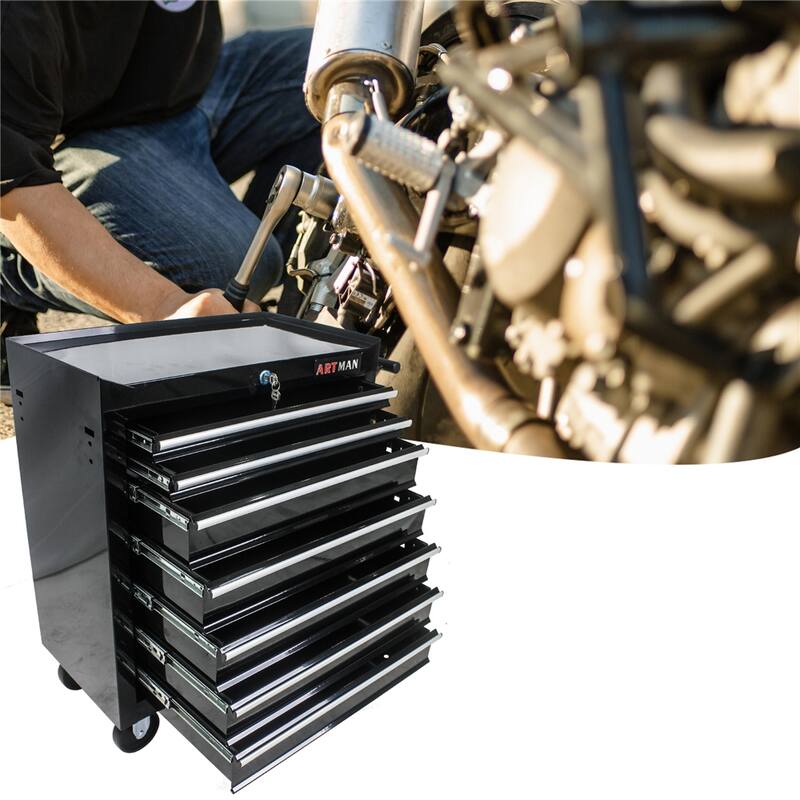 7 Drawers Multifunctional Tool Cart with Wheels