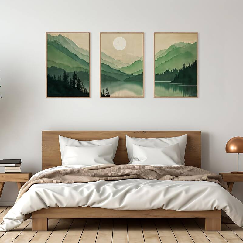 Sun Forests Wall Decor, Green Scenery Wall Painting
