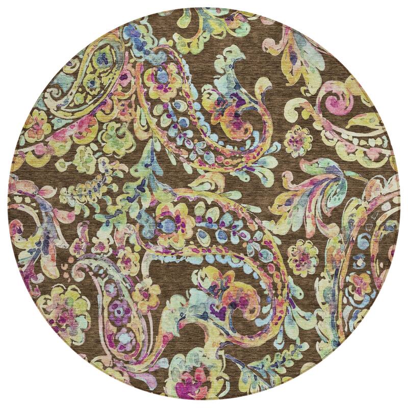 HomeRoots Paisley Transitional Rectangle Outdoor Rug