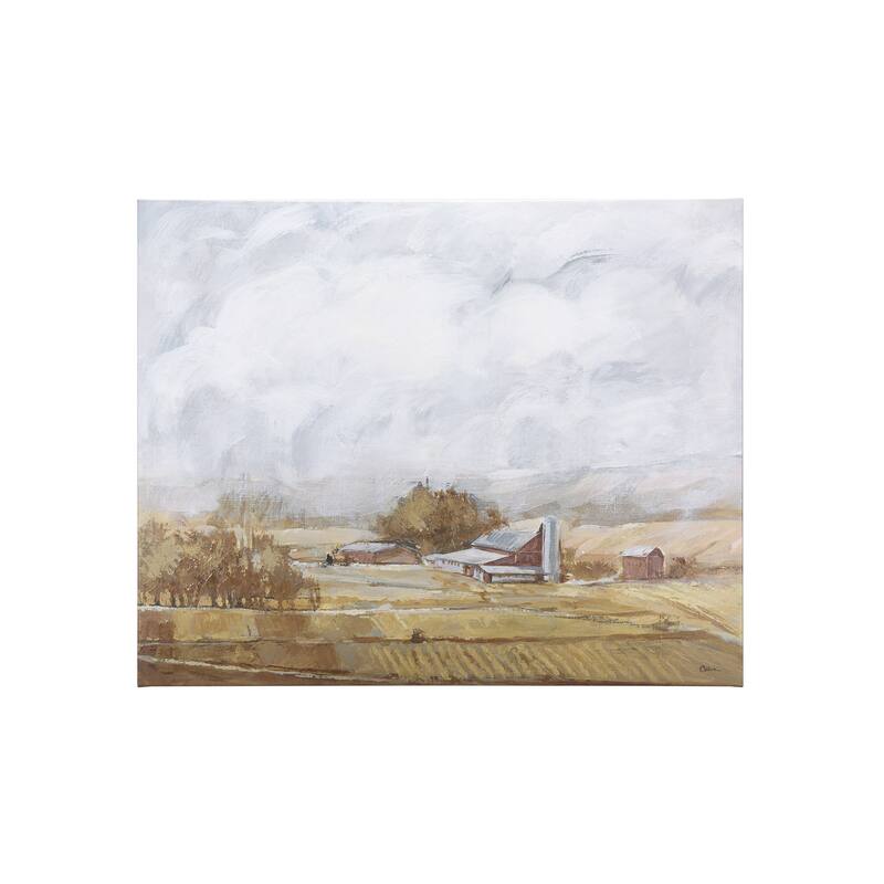 Farmland View II (35 x 28) Canvas Art Print - Small