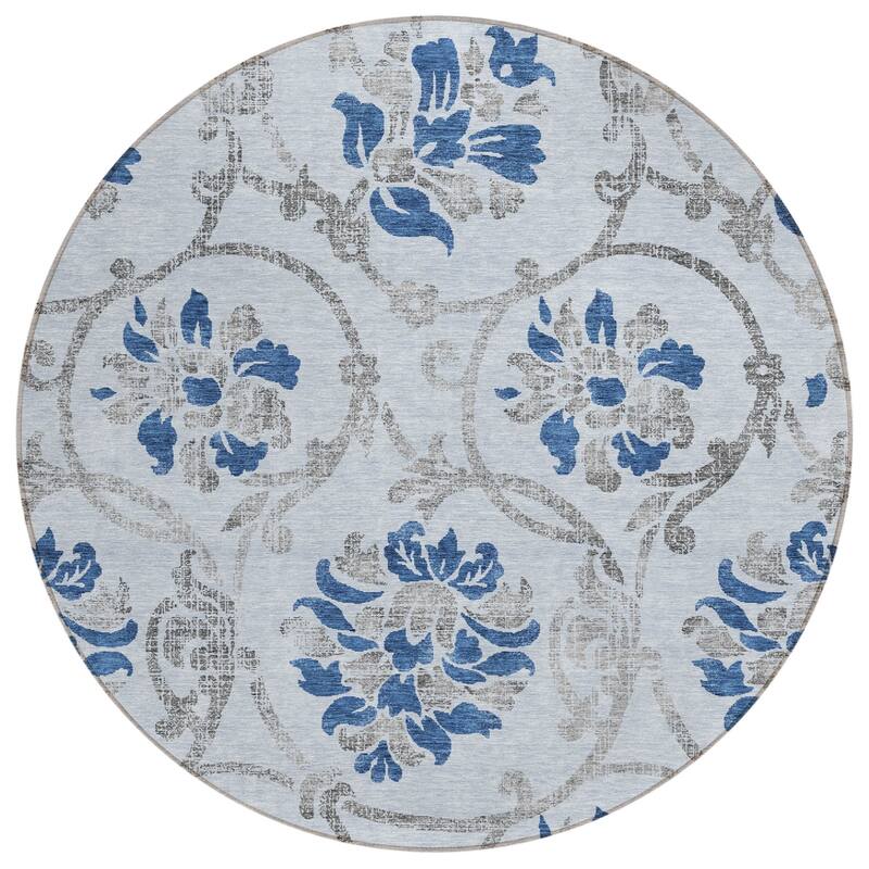 HomeRoots Floral Traditional Rectangle Outdoor Rug