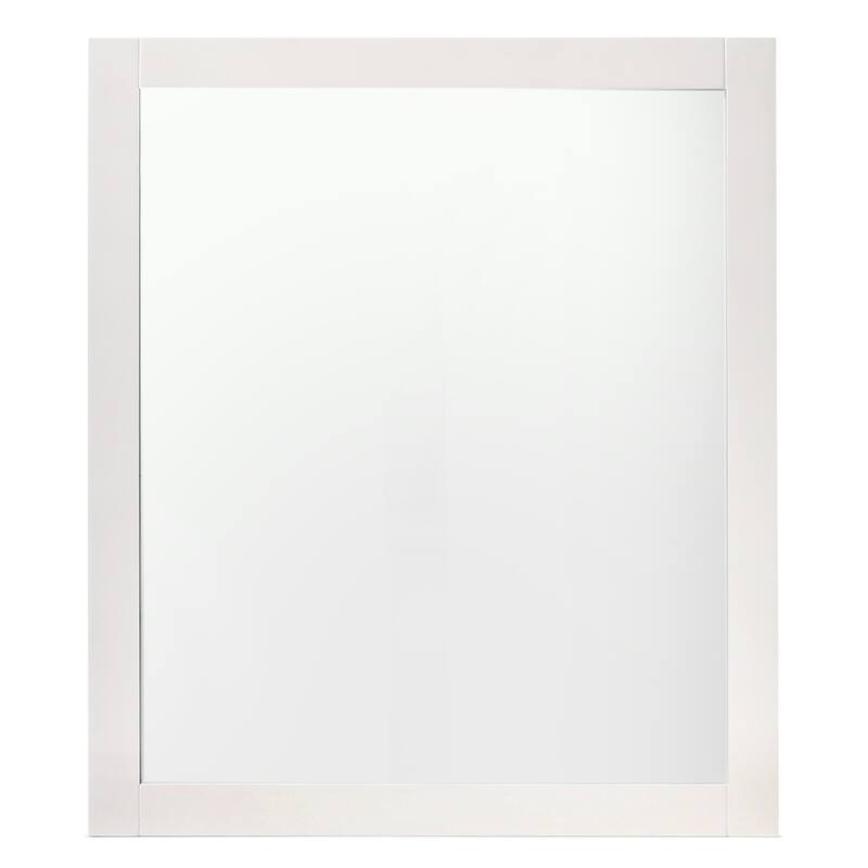 Somette Contemporary Rectangle Mirror - White