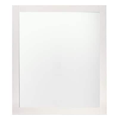 Somette Contemporary Rectangle Mirror - White