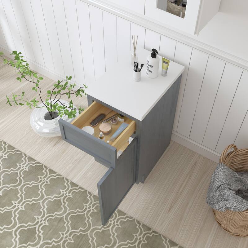 Vanity Art 15" Freestanding Single Base Storage Cabinet with Soft Close Door