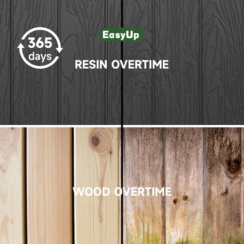 80gallon outdoor resin deck box weatherproofwith hydraulic rod, bench