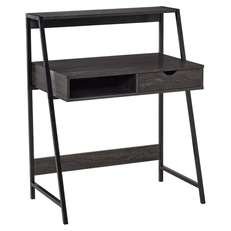 Particleboard Steel Writing Desk with Storage Shelf Drawer