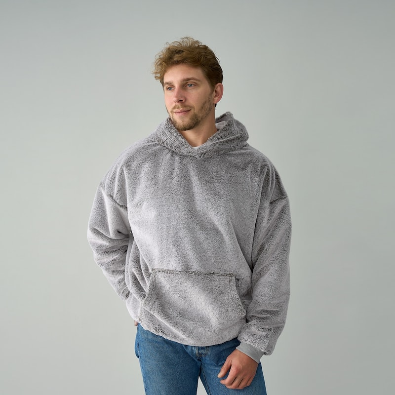 Coma Inducer Men's Hoodie - Bunny Soft - Small - Medium - Grayish Brownish Whitish