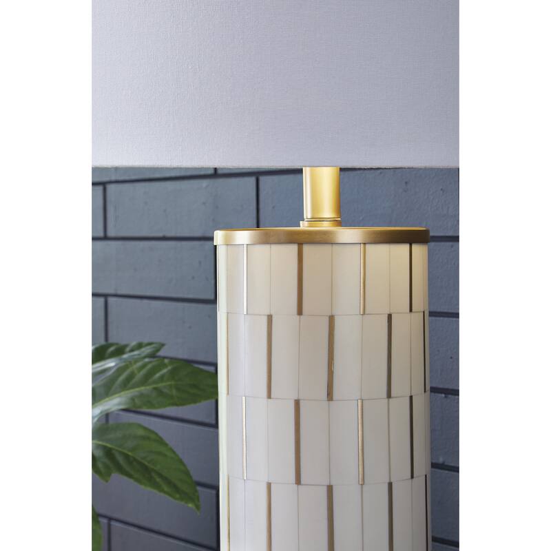 Signature Design by Ashley Faridworth White/Gold Table Lamp - 16" W x 16" D x 30" H