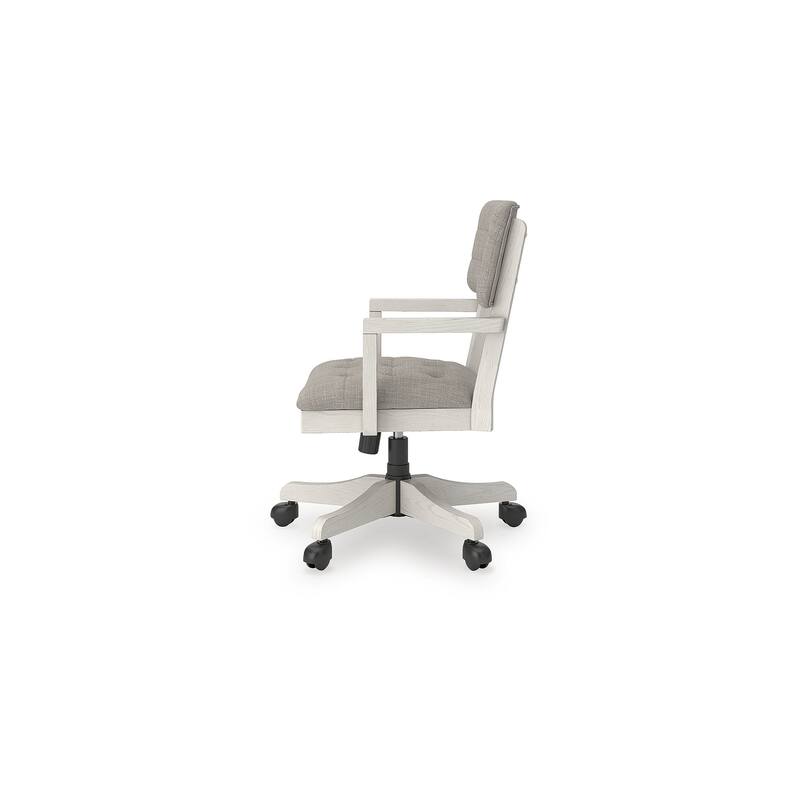 Signature Design by Ashley Robbinsdale White/Gray Home Office Desk Chair - 25"W x 25"D x 37"H