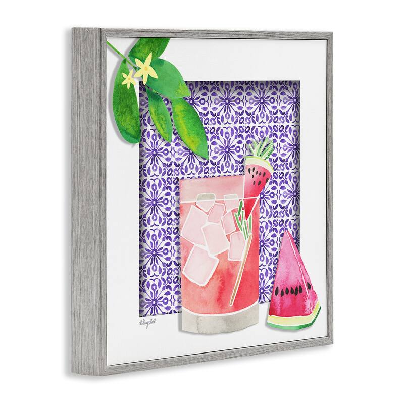Stupell Fruity Watermelon Drink Framed Giclee Art Design By Hillary Holt