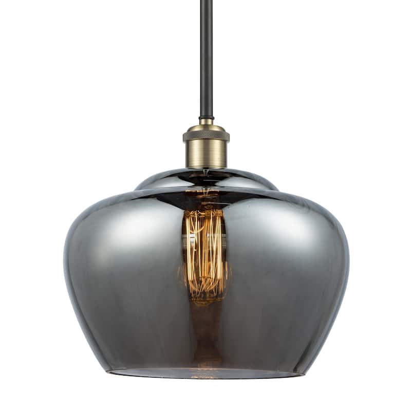 Innovations Lighting 516-1S-11-11-L Fenton Pendant Fenton 11" Wide - Plated Smoke / Black Antique Brass