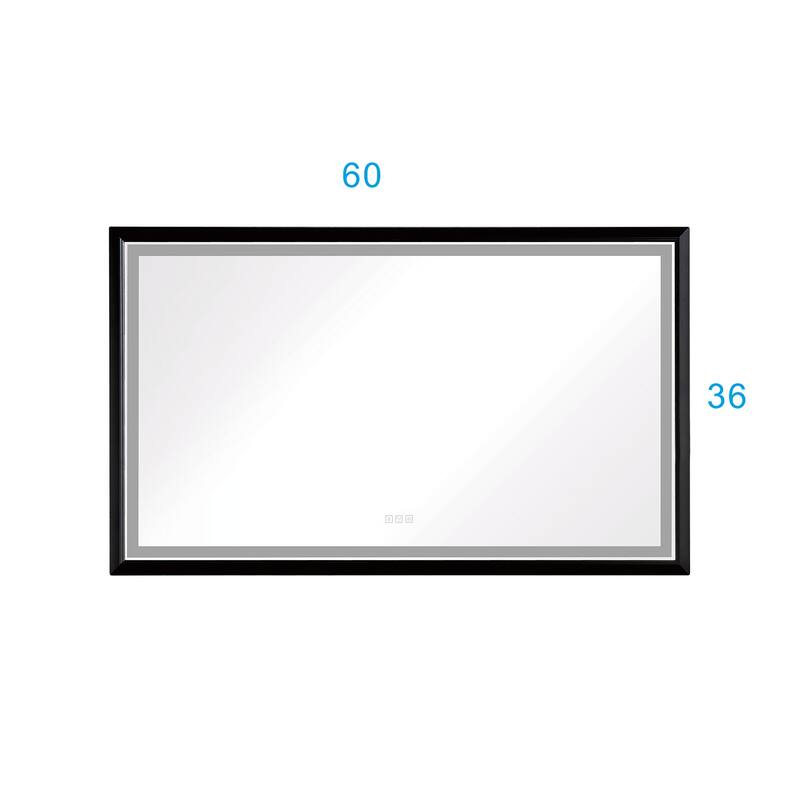 LED Mirror AntiFog Dimmable Oversized Rectangular Bathroom Vanity