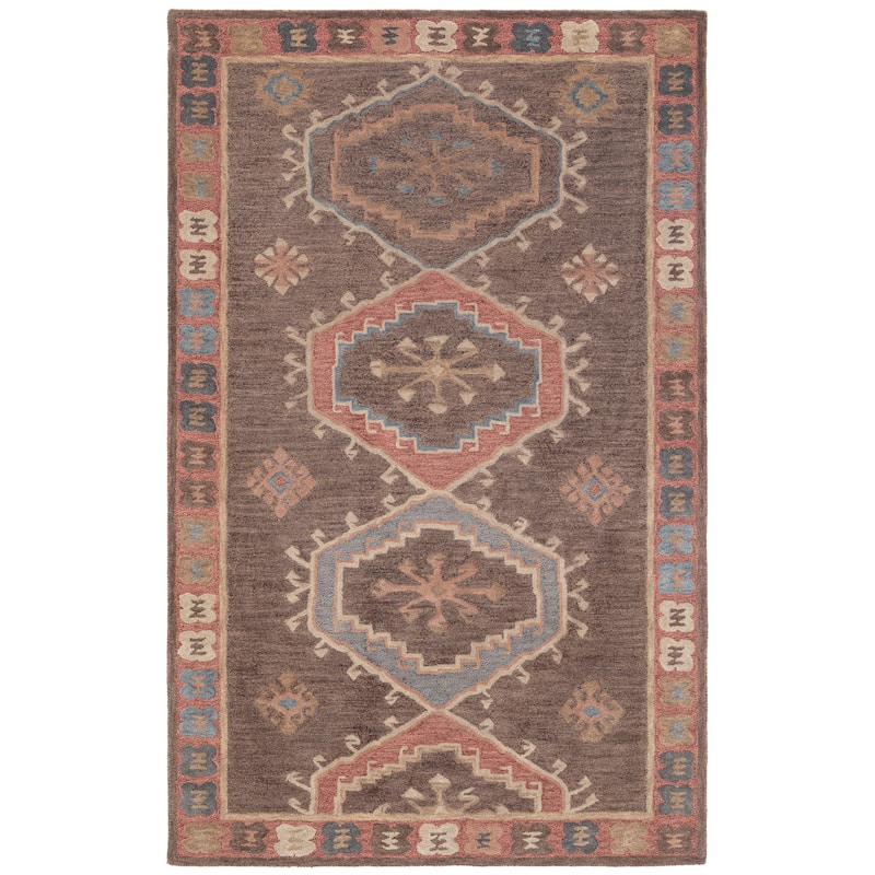 Terra by Obeetee Noble Dusk Brown Rug - 2' x 3' - Straw Stripe