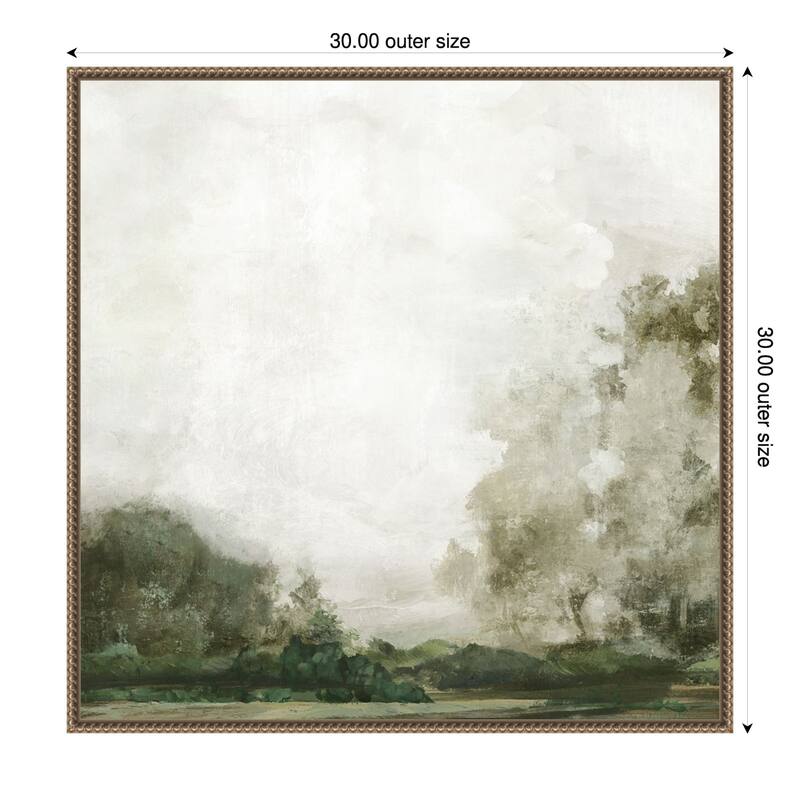 Misty Morning Over the Trees by PI Studio (30 x 30 in.), Framed Canvas Wall Art Print