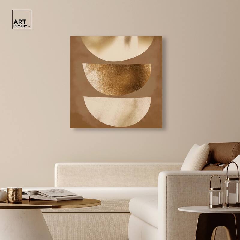 Golden Crescents I Canvas by Art Remedy, Gallery Wrapped
