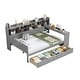 preview thumbnail 38 of 41, Full Size Daybed All in One Daybed with Shelves Desk Drawers