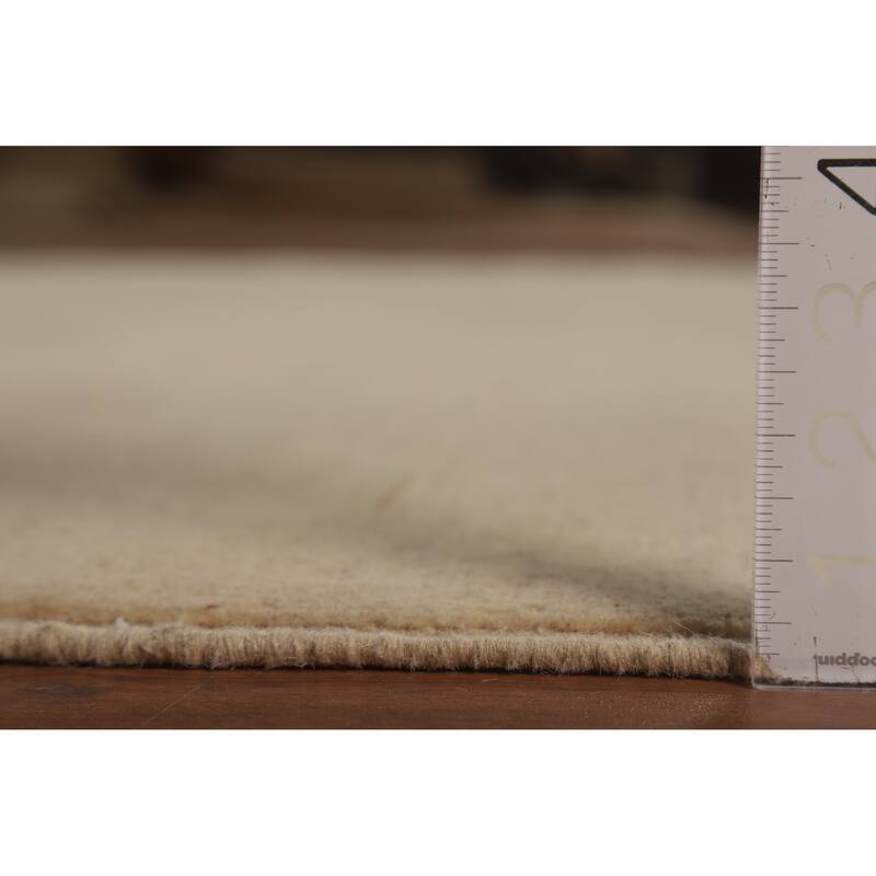 Modern Gabbeh Oriental Area Rug Handmade Solid Wool Carpet - 6'2"x 8'2"