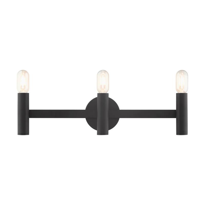 Livex Lighting Copenhagen 3 Light 24" Wide Bathroom Vanity Light - Black