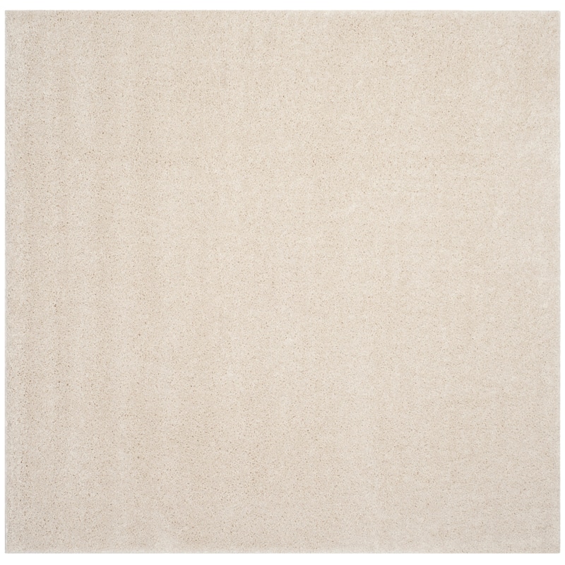 SAFAVIEH Arizona Shag Mechtilde 1.6-inch Thick Rug - 6'7" Square - Creme