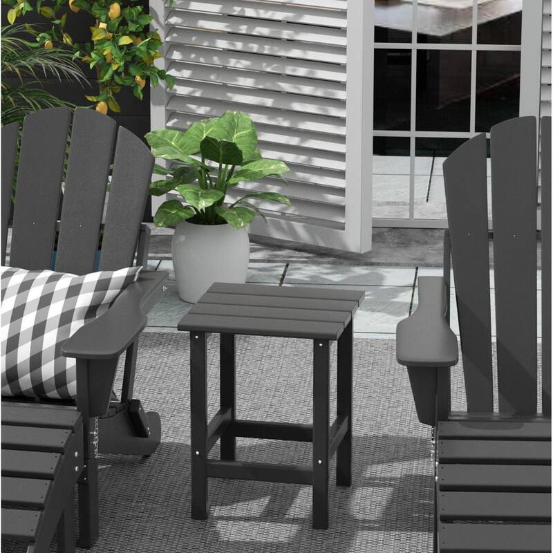 Laguna HDPE Eco-Friendly Outdoor Square Patio Side Table
