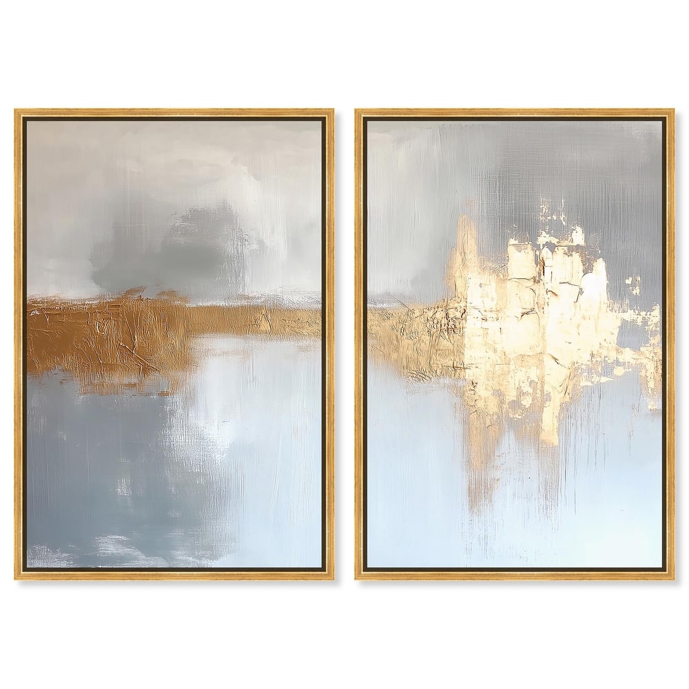 Serenity in Gold I Canvas Set of 2 by Art Remedy