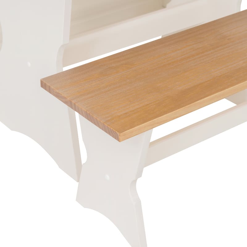 Ame Walnut Backless Nook Table Set