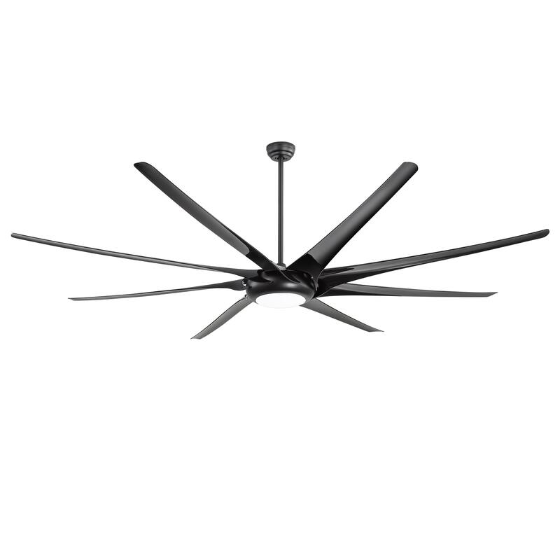 65/72/84/100 Inches Large LED Ceiling Fan with Light Remote(8-Blade)