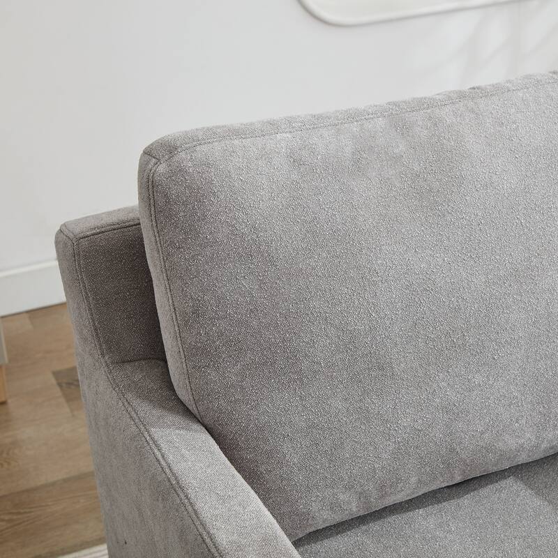 29.92'' Swivel Accent Chair, Upholstered Skirted Swivel Chair with Removable Back Cushion, 360 Degree Comfy Armchair