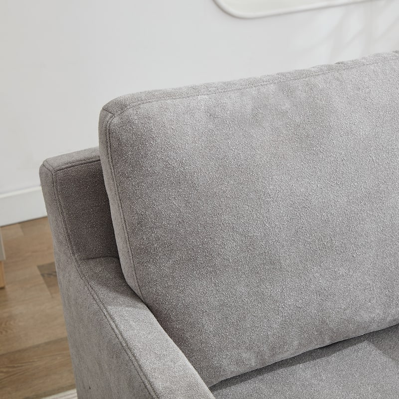 Swivel Accent Chair, Upholstered Skirted Swivel Chair with Removable Back Cushion, 360 Degree Comfy Armchair