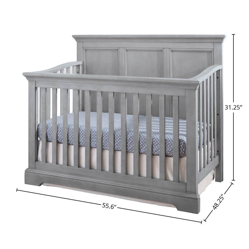 Hanley 56" Wide Convertible Crib, Cloud